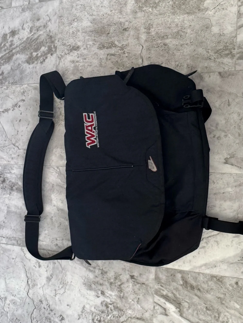 Nike Black shoulder bag with Red Interior Accents